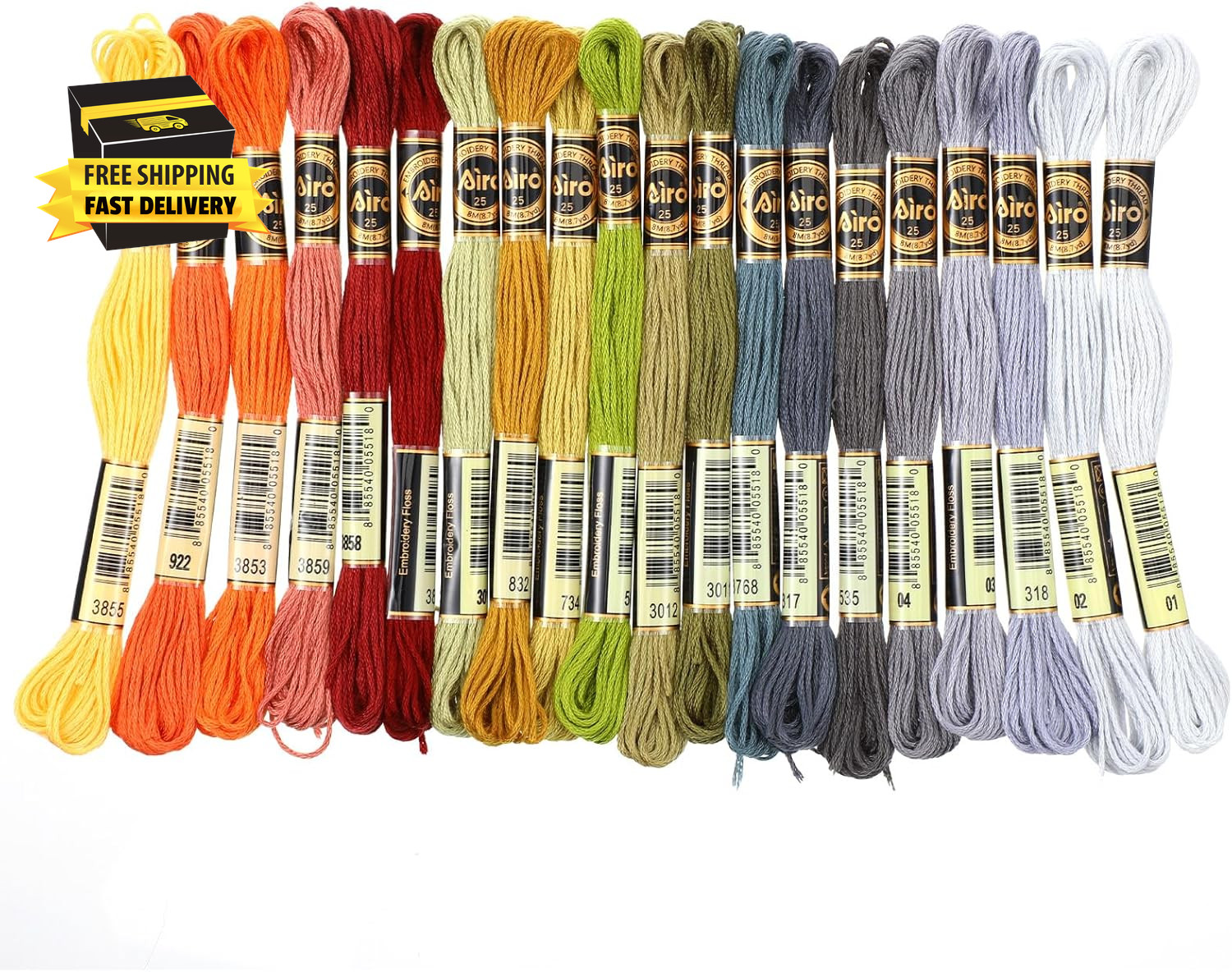 Floss Thread, Variegated Floss 6 Strands Gradient