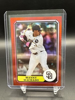 2025 Topps Archives Boardwalk And Baseball Manny Machado Red /25