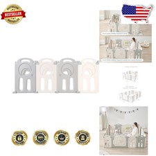 Cloud Castle Baby Playpen: Foldable Safety Yard w/ Whiteboard Activity Wall