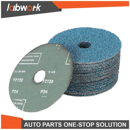 Labwork Zirconia Resin Fiber Grinding & Sanding Discs 25 Pcs 36 Grit 4-1/2"x7/8" - Picture 14 of 15