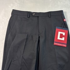Chaps Dress Pants Mens 32x30 Black Wool Comfort Fit Stretch NWT retail $120