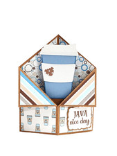 Premium Card Kit Tuxedo Style "JAVA nice day" Total set of 4 cards/envies