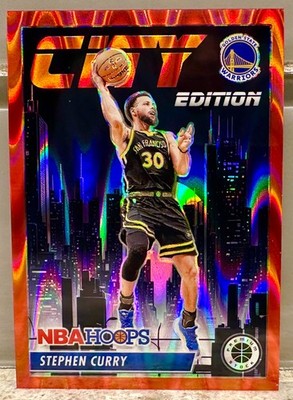 JERSEY NUMBER MATCH! 2023-24 Hoops Premium Stephen Curry Red Seismic 30/199! GSW