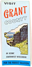 1960"s Wisconsin Souvenir Vacation Guide Visit Grant County Map Attractions