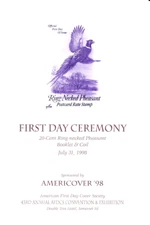 USPS FDC Ceremony Program #3050, 3055 C1 Pheasant AMERICOVER Stamp Show 1998