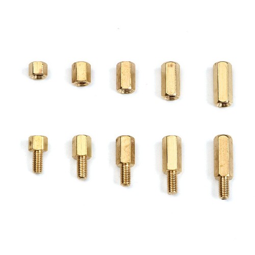 300Pcs M3 Brass Copper Pillar Stand Off Hex Column Spacer Threaded Screw Nut - Picture 15 of 23