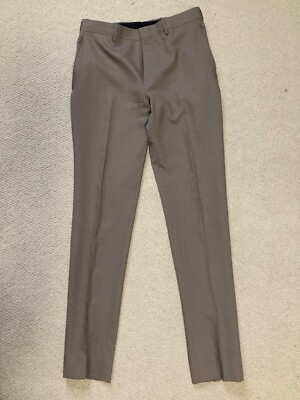 slim fit dress slacks Double Pleated Dress Pants for Men's Solid Color Slim Fit Formal Trousers