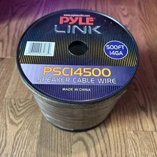 Pyle Audio 500ft 14 Gauge Speaker Wire Copper Cable In Spool 4 Connecting Audio