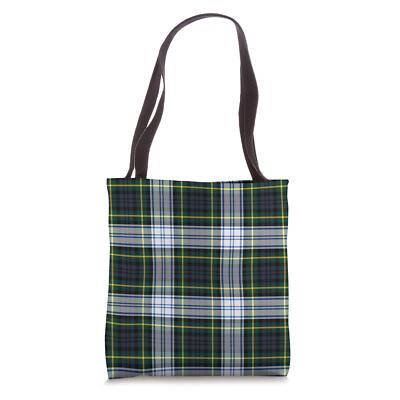 Gordon Clan Modern Tartan Blue Scottish Plaid Family Tote Bag