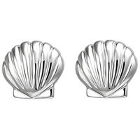 Kinder Ohrstecker Muschel Aus 925 Silber Ohrringe Ohrschmuck Rhodiniert