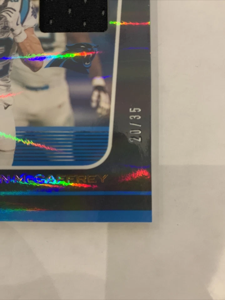 Panini Zenith Football Christian McCaffrey /35 Z-Jerseys SSP Prizm 2020 - Image 2 of 4