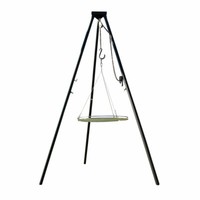 Dreibein + 55 Cm V2A Grillrost 1.4301 Seilwirbel Schwenkgrill Schwenker Grill