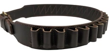 LEATHER SHOTGUN SHELL AMMO BELT 25 LOOPS - 20 gauge - BROWN BLACK TAN 34" to 50"