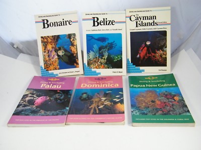 (6) DIVING  & SNORKELING GUIDES BONAIRE, BELIZE, CAYMAN, PALAU, DOMINICA, GUINEA