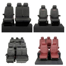 Vw T5 Kombi Shuttle Seat Covers 2003-2015 Tailored Leatherette Heavy Duty Fit
