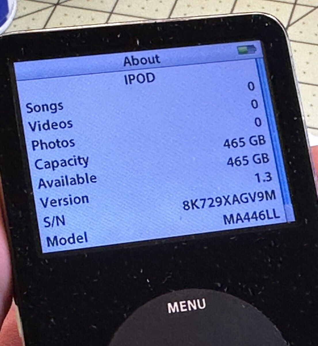 All Black 512GB iPod Classic 5.5 Gen w/Wolfson DAC, Taptic Mod