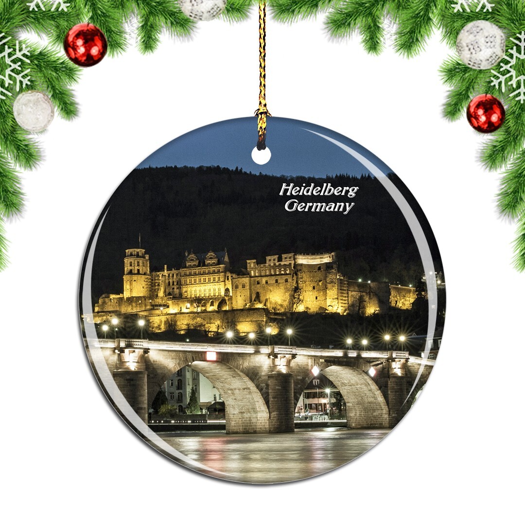 Germany Heidelberg Castle Old Bridge Christmas ornament city travel souvenir