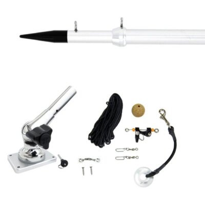 Tigress 88621 Marine 7 7  X 1-1/8'' Silver XD Telescoping Center Rigger System