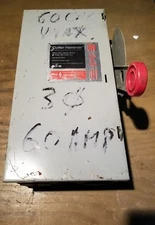 Cutler-Hammer DH362FGK Heavy Duty Safety Switch 60A 600V 3 Pole 18JS-1026-Z12F