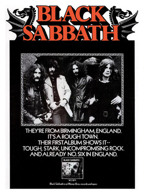 Black Sabbath - First - 1970 - Release Promo Poster | eBay