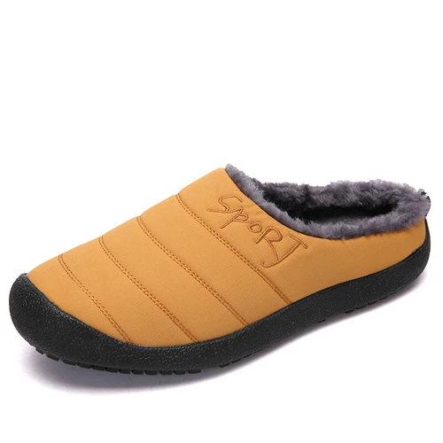 Winter Cotton Slippers Waterproof Plush Lining Warm Men Women Slippers Outdoor- - Picture 7 of 65