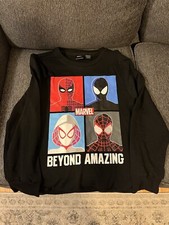 Boys Marvel Spider Man Sweatshirt Black Large