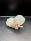 Vintage Fenton Opalescent White Art Glass Pig Figurine