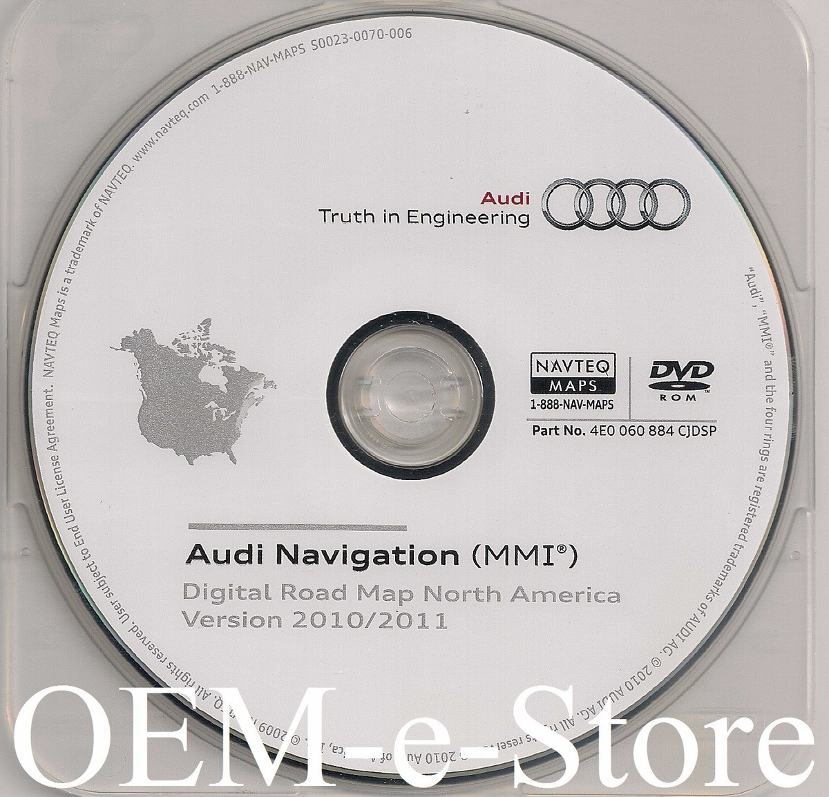 2009 to 2012 Audi A4 Avant Wagon Sedan Navigation DVD Map