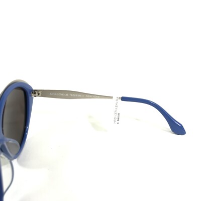 Morgenthal Frederics Sunglasses 259 HEIDI Blue Silver Round Frames Purple Lenses Morgenthal Frederics Sunglasses 259 HEIDI Blue Silver Round  main image 4