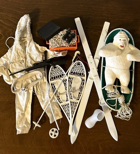 VTG 1973 Hasbro Accessory Lot GI Joe Adventure Team Search Abominable Snowman