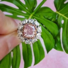 5 ctw Lab Created Cushion Cut Sapphire Women's Engagement Ring 14K Gold Plated