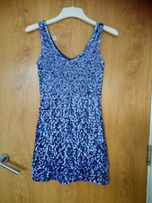 Indigo Sequins Dress Size Uk8 
