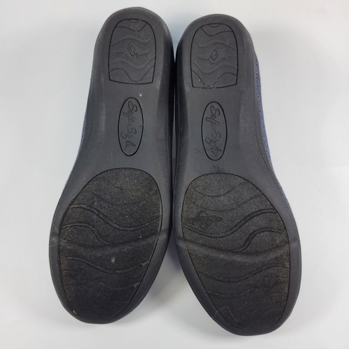 Soft Style By Hush Puppies Womens Ballet Flat Shoes Blue Size 6.5 Shimmery - Picture 3 of 10