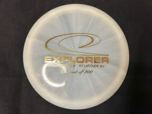 Latitude 64 Opto EXPLORER Prototype 1 of 100 - 173g - White w/ Gold Stamp - RARE