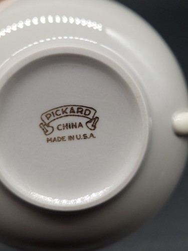Pickard China Gray Beige Tea Cup And Saucer Set - Picture 3 of 7