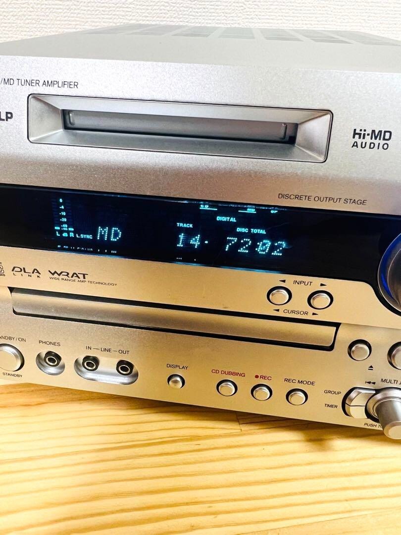 ONKYO FR-N7TX CD MD Tuner Amplifier With Speaker System Good