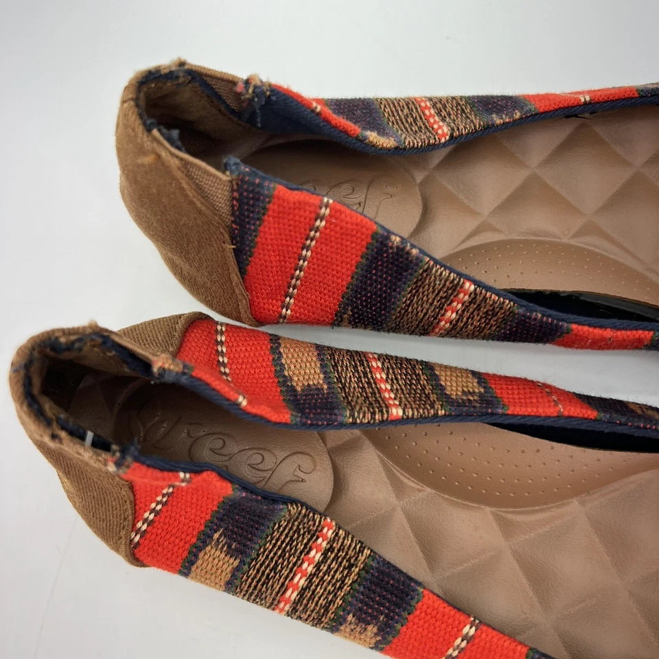 Reef Bella Costas Tropic Ballet Flats Slip On Shoes Size 7 Aztec Boho - Image 3 of 4