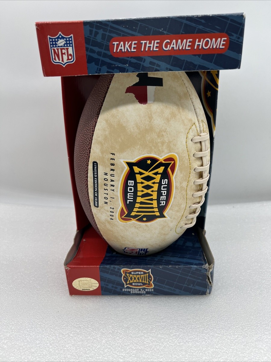 Super Bowl XXXVIII Limited Edition Full Size Football 2004 Houston