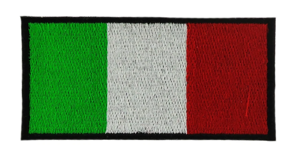ITALIA BANDIERA TOPPA PATCH RICAMATA CM 6X4cm TOPPE PATCH STEMMA BORDADO