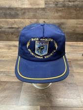 Vintage B.A.S.S. Bass Anglers Sportsman Society Snapback Hat Made In USA