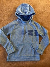 Under Armour Girl's Highlight Hoodie Fleece 1309624 Blue Heather Size XL NWT