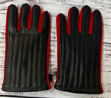 Vintage Mens Inferno Insulated Ski Snow Winter Gloves Black Red Japan Made M