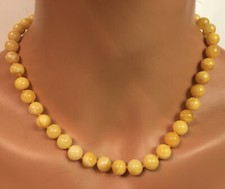 Natur Bernstein Collier Kugeln in gelb