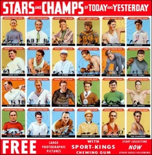 1933 Goudey Sport Kings Cards Store Counter Advertising Standup Sign Reprint