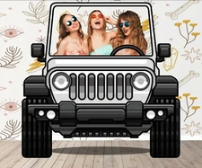 White Jeep, Vehicle Theme, DIY Photo Booth Props, Non-Personalized