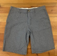 Old Navy Slim Ultimate Built-In Flex Chino Shorts Men Chambray Blue Size 32 NEW