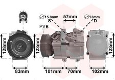 VAN WEZEL 8200K209 Kompressor, Klimaanlage für HYUNDAI KIA