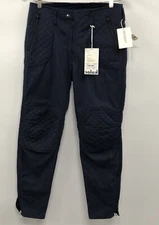 Kolor Pantalon Nylon Qulit Pattern Navy Blue Trouser Pants sz 2 Small