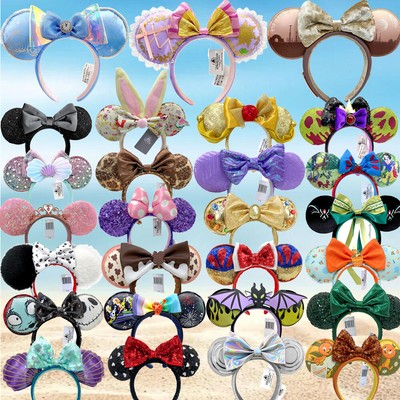 216+ Styles Disney* Parks Loungefly Sequin Magical Bow Minnie Ears Headband Gift