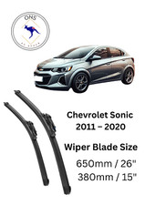 WIPER BLADES FOR Chevrolet Sonic Hatchback 2011 – 2020 2nd Gen (T300)